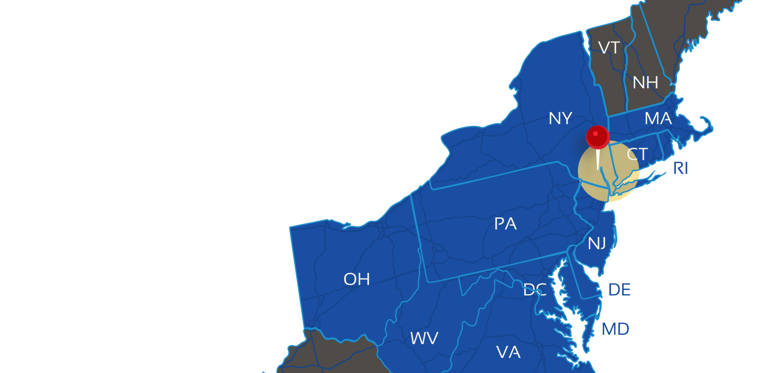 New York service area map
