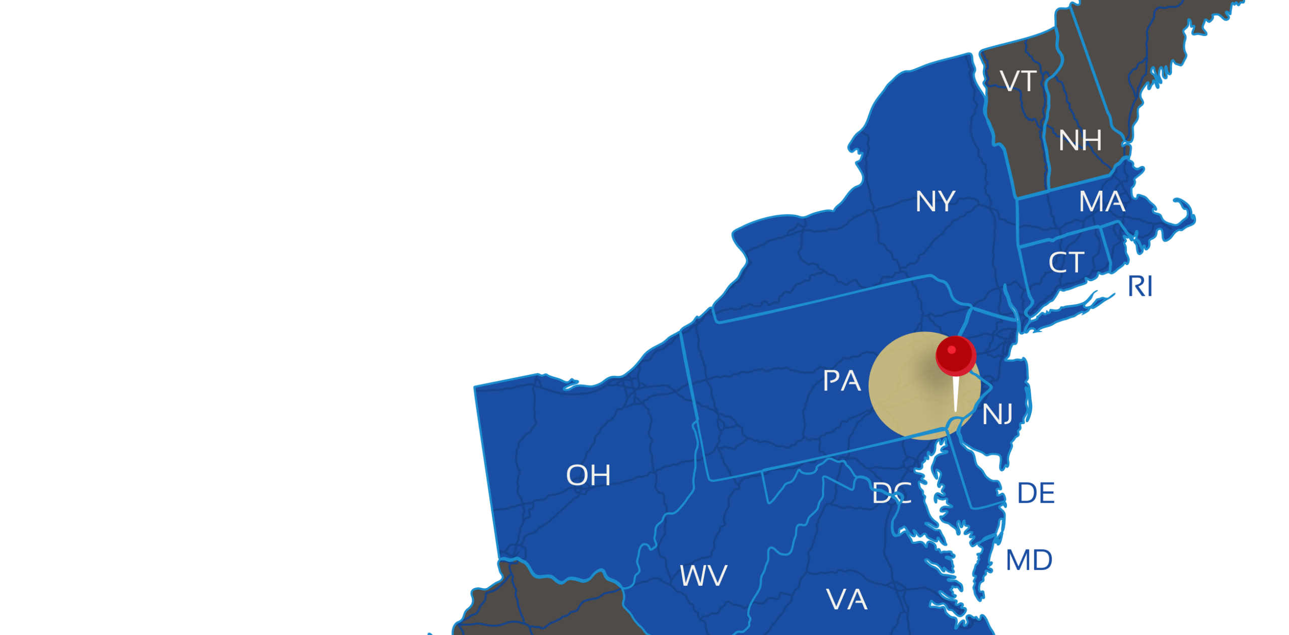 Philadelphia service areas map